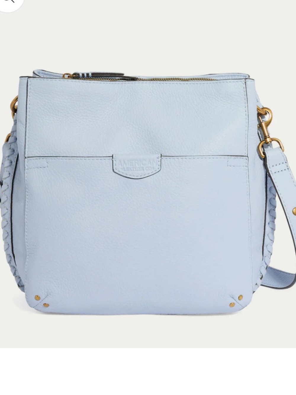 American Leather Co. Luca Triple Entry Crossbody bag in Sea Breeze NWT
